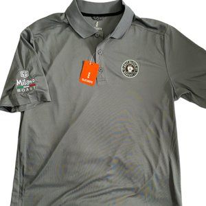 Elevate Men's Logo Polo Gray East Block Coffee Lg